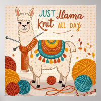Cartoon Lama mit einem Strick