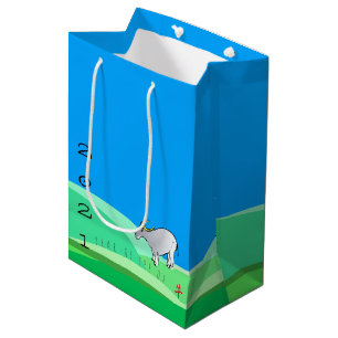 Cartoon Landscape Ox Chinesisches Neujahr Zodiac M Mittlere Geschenktüte