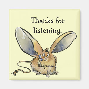 Cartoon langer ohriger Jerboa danken Ihnen Magnet