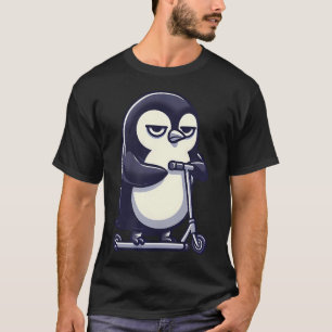 Cartoon-langweilige-Pinguin-auf T-Shirt