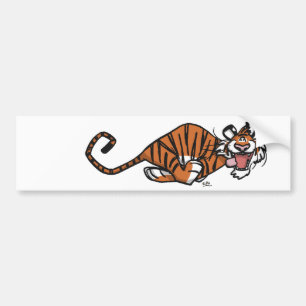 Cartoon-laufender Tiger-Autoaufkleber Autoaufkleber