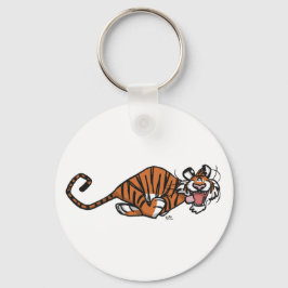 Cartoon läuft Tiger Schlüsselanhänger