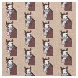 Cartoon Laughing Horse Funny Animal Art Stoff