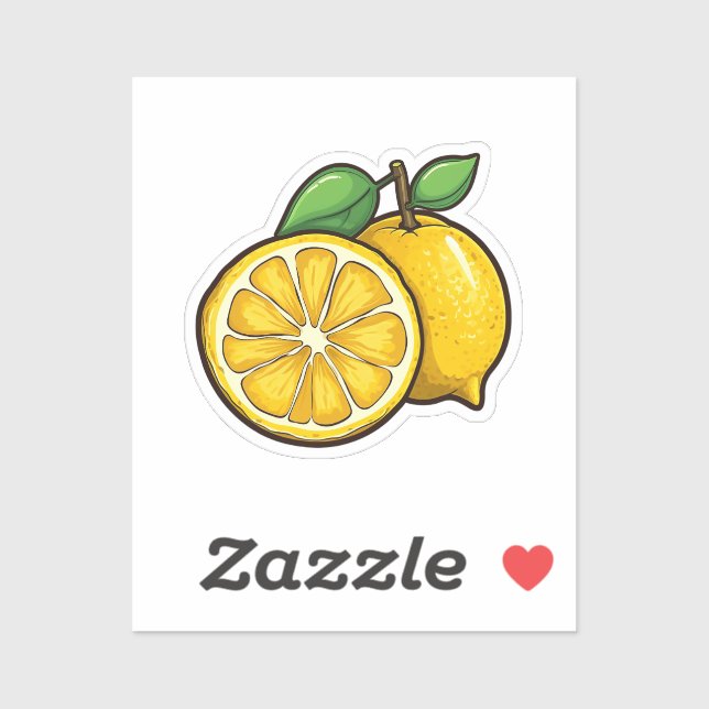 Cartoon lemon aufkleber (Blatt)