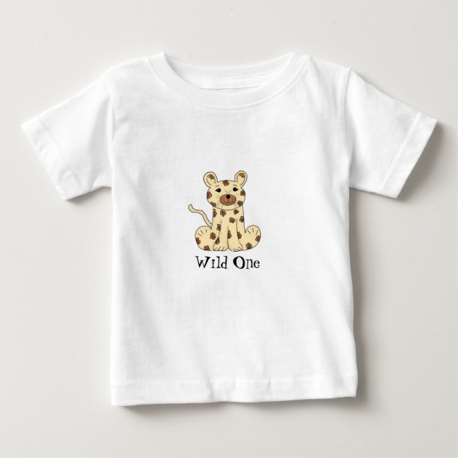 Cartoon Leopard - Wild One Baby T-shirt (Vorderseite)