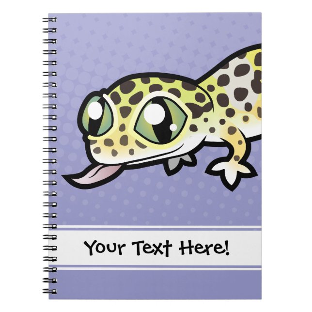 Cartoon-LeopardGecko Notizblock (Vorderseite)