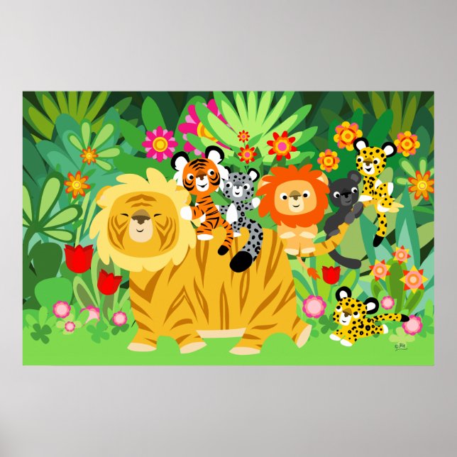 Cartoon Liger and Friends Poster (Vorne)