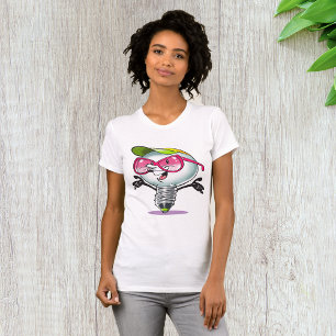 Cartoon Lightbulb Womens T - Shirt