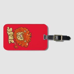 Cartoon Lion Luggage Tag Gepäckanhänger
