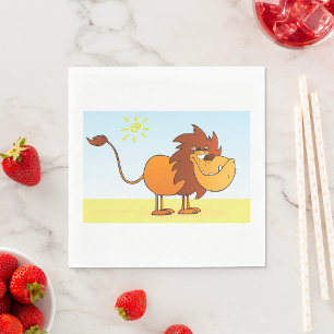 Cartoon Lion Serviette