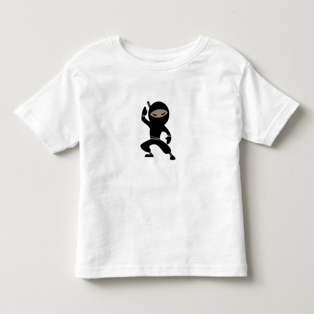 Cartoon Little Ninja Warrior Kleinkind T-shirt (Vorderseite)