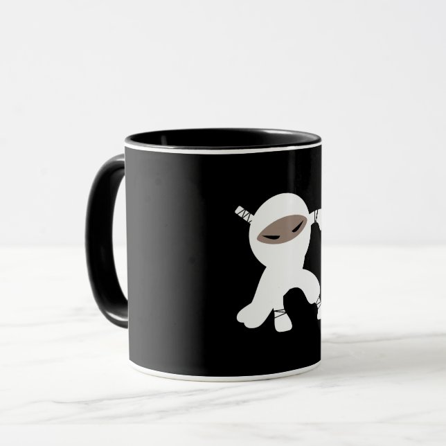 Cartoon Little Ninja Warrior Tasse (Vorderseite Links)