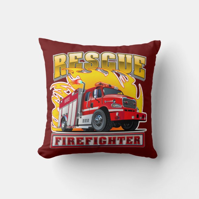 Cartoon-LKW-T - Shirt Kissen (Vorderseite)