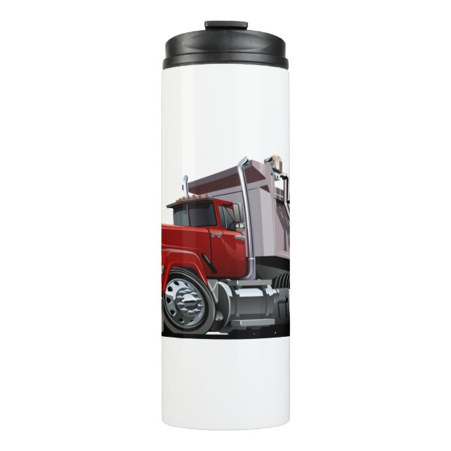 Cartoon LKW Thermalwäscher Thermosbecher (Vorderseite)