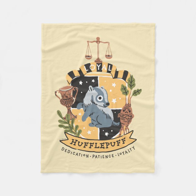 Cartoon Loyal Hufflepuff Fleecedecke (Vorderseite)