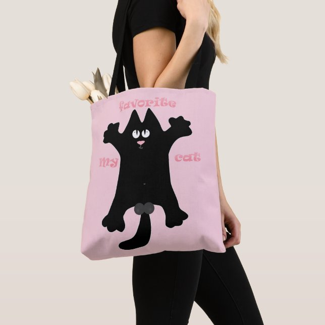 #Cartoon #lustige # Katzenwurfkissen Tasche (Von Nahem)