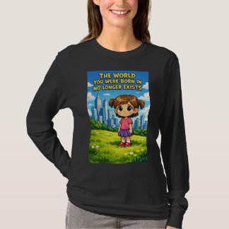 Cartoon-Mädchen verlorene Unschuld Vergangenheit v T-Shirt