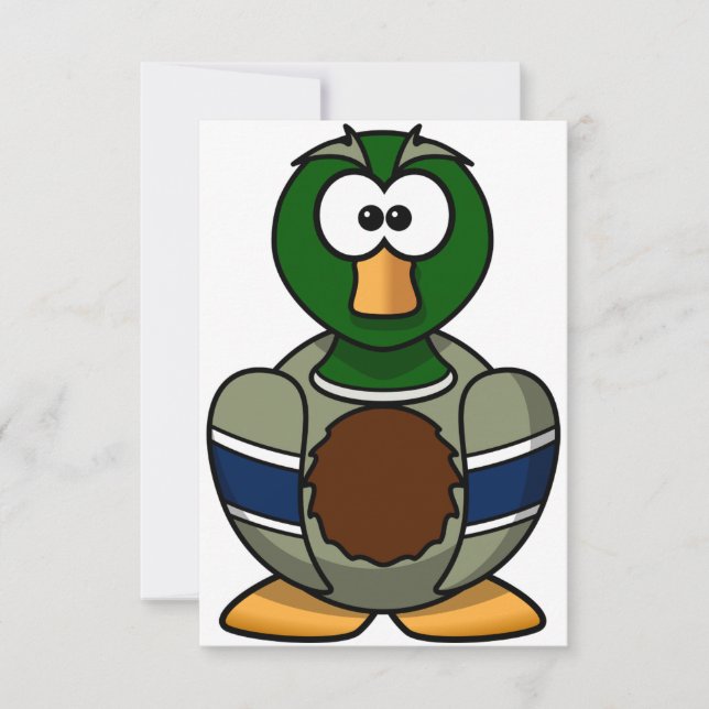 Cartoon Mallard Ente Einladungen (Vorderseite)
