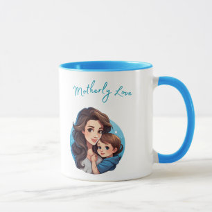 Cartoon Mama und Tochter mütterliche Liebe Tasse