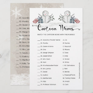 Cartoon Mamas Snowman Baby Dusche