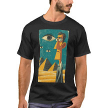Cartoon Man at Pyramids