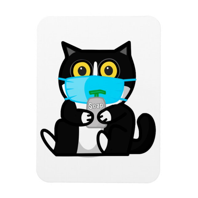 Cartoon Manchys Bleibe Magnet (Vertikal)