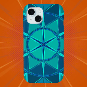 Cartoon Mandala Blue Case-Mate iPhone Hülle