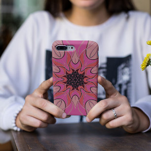 Cartoon Mandala Blume Pink Case-Mate iPhone Hülle