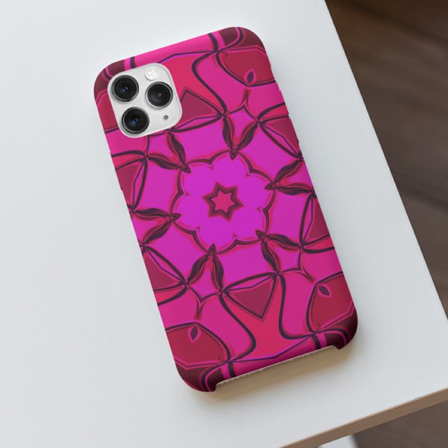 Cartoon Mandala Blume Pink Case-Mate iPhone Hülle (Von Creator hochgeladen)