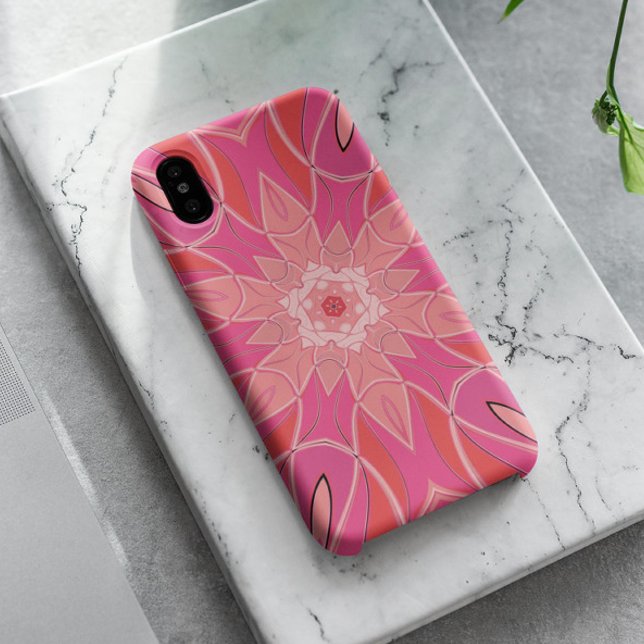 Cartoon Mandala Blume Pink Case-Mate iPhone Hülle (Von Creator hochgeladen)