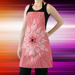 Cartoon Mandala Blume Pink Schürze