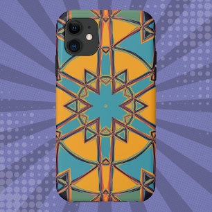 Cartoon Mandala Yellow Blue und Orange Case-Mate iPhone Hülle