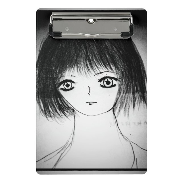 cartoon manga yaei drawing cute anime girl mini klemmbrett (Vorderseite)