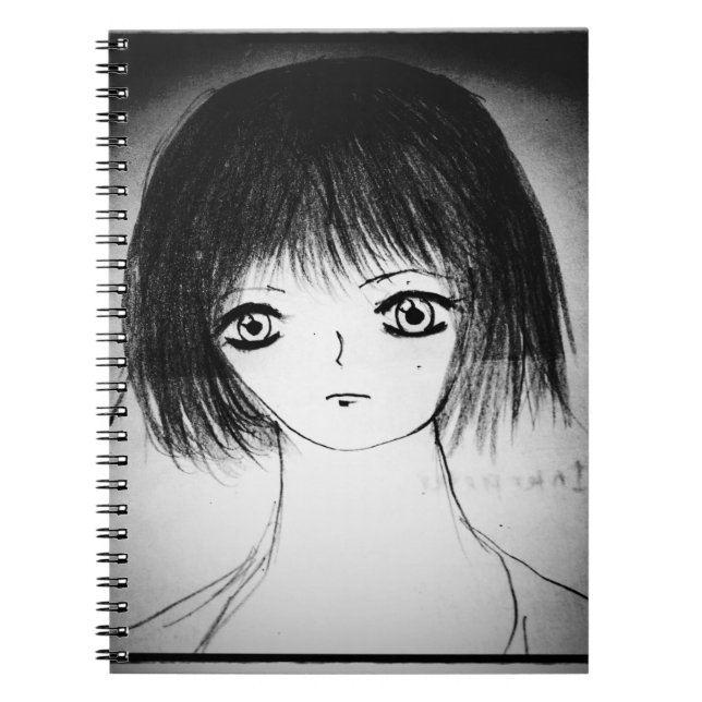 Cartoon Manga yaei zeichnend niedliche Anime Mädch Notizblock (Vorderseite)