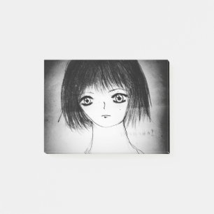 Cartoon Manga yaei zeichnend niedliche Anime Mädch Post-it Klebezettel