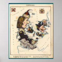 Cartoon Map of Denmark (1868)