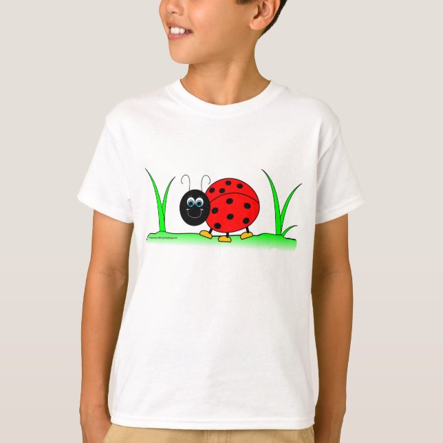 Cartoon-Marienkäfer scherzt T - Shirt (Vorderseite)