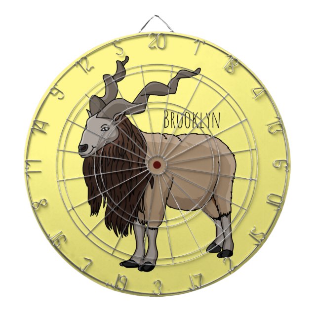 Cartoon Markhor Dartscheibe (vorne)