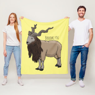 Cartoon Markhor Fleecedecke