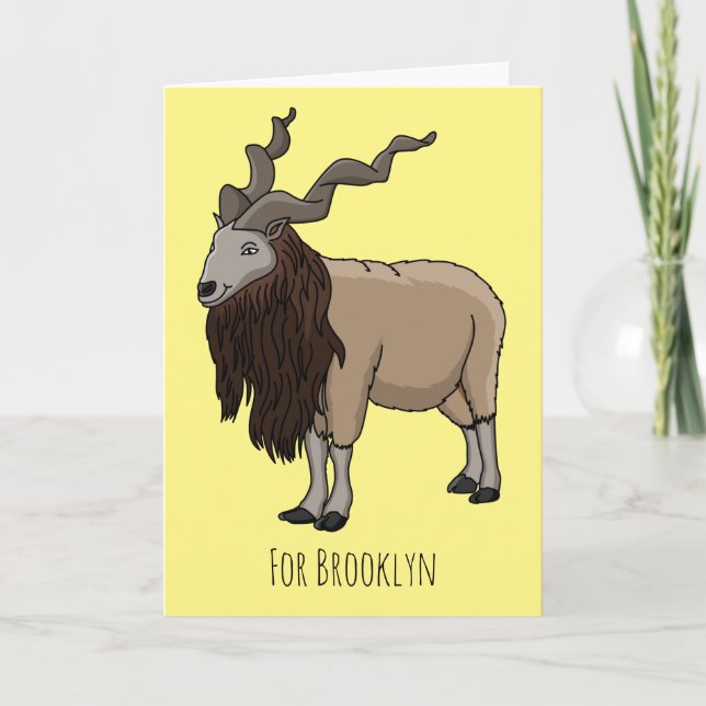Cartoon Markhor Karte (Vorderseite)