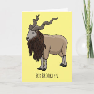 Cartoon Markhor Karte