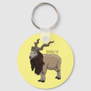 Cartoon Markhor Schlüsselanhänger