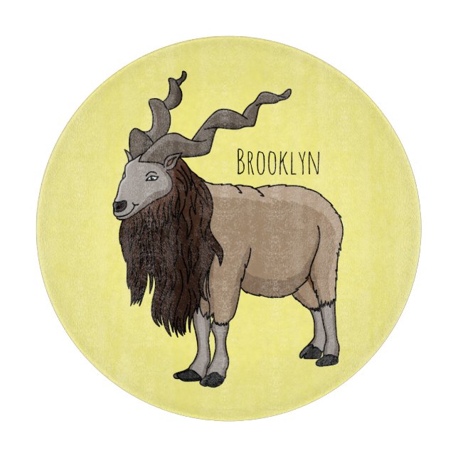 Cartoon Markhor Schneidebrett (Vorderseite)