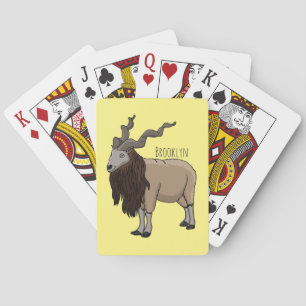 Cartoon Markhor Spielkarten