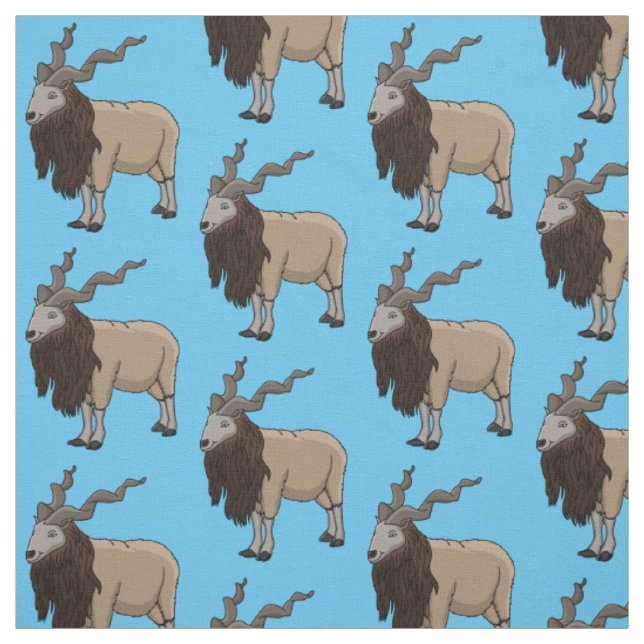 Cartoon Markhor Stoff (Muster)