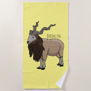 Cartoon Markhor Strandtuch