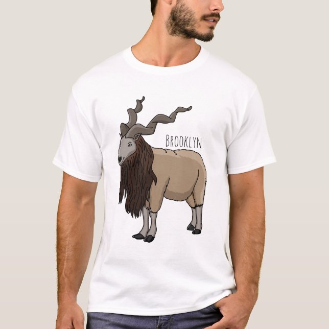 Cartoon Markhor T-Shirt (Vorderseite)