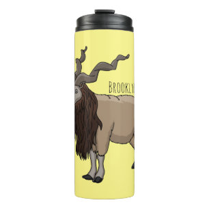 Cartoon Markhor Thermosbecher
