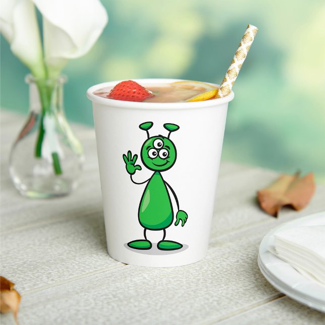 Cartoon Martian Pappbecher (Von Creator hochgeladen)