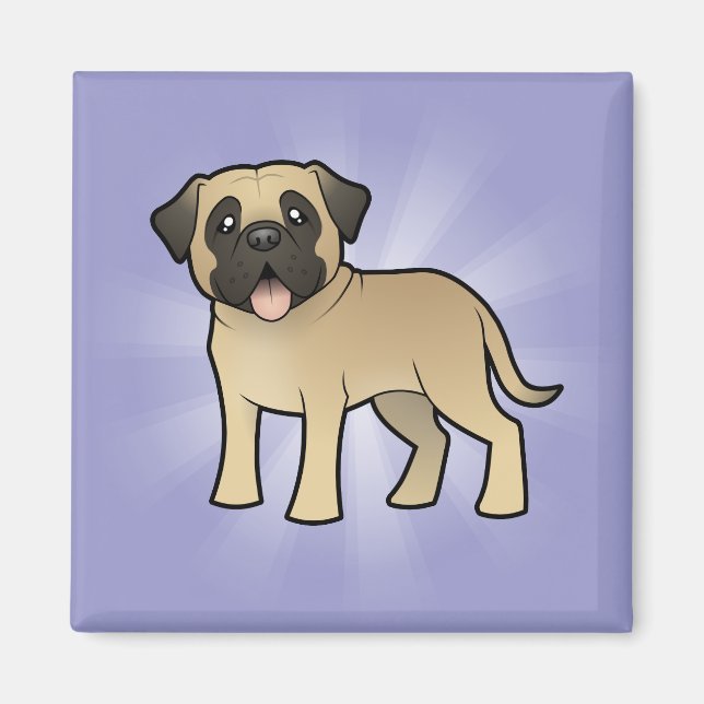 Cartoon Mastiff / Bullmastiff Magnet (Vorne)